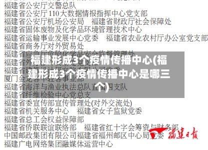 福建形成3个疫情传播中心(福建形成3个疫情传播中心是哪三个)-第1张图片