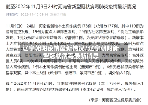 辽宁朝阳疫情最新情况/辽宁朝阳新型冠状病毒最新消息-第1张图片