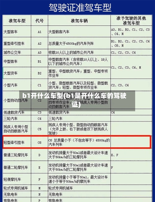b1开什么车型(b1是开什么车的驾驶证)-第2张图片