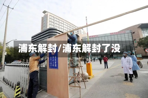 浦东解封/浦东解封了没-第1张图片