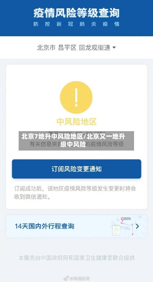 北京7地升中风险地区/北京又一地升级中风险-第1张图片