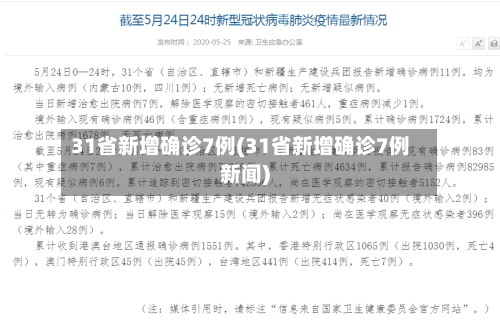 31省新增确诊7例(31省新增确诊7例新闻)