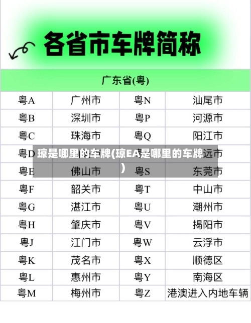 琼是哪里的车牌(琼EA是哪里的车牌)-第1张图片