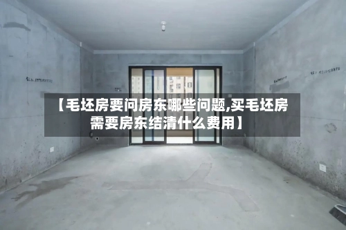 【毛坯房要问房东哪些问题,买毛坯房需要房东结清什么费用】-第1张图片