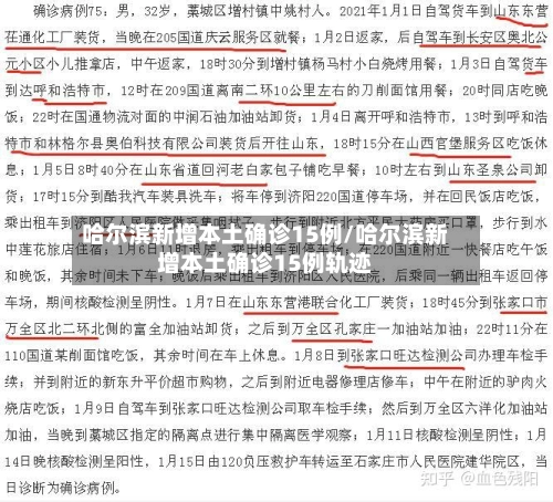 哈尔滨新增本土确诊15例/哈尔滨新增本土确诊15例轨迹-第1张图片