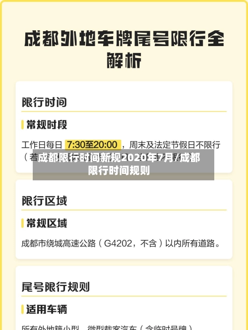 成都限行时间新规2020年7月/成都限行时间规则-第1张图片