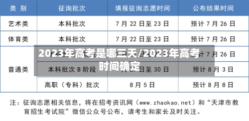 2023年高考是哪三天/2023年高考时间确定-第1张图片