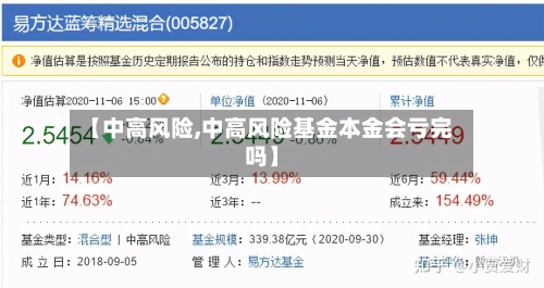 【中高风险,中高风险基金本金会亏完吗】-第1张图片