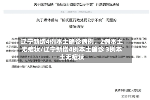 辽宁新增4例本土确诊病例、2例本土无症状/辽宁新增4例本土确诊 3例本土无症状-第2张图片
