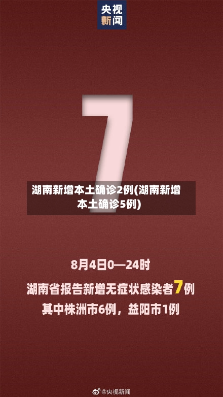 湖南新增本土确诊2例(湖南新增本土确诊5例)-第1张图片