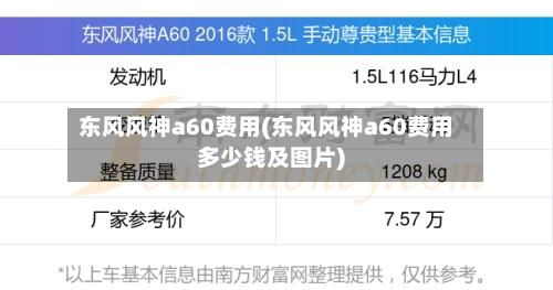 东风风神a60费用(东风风神a60费用多少钱及图片)-第1张图片