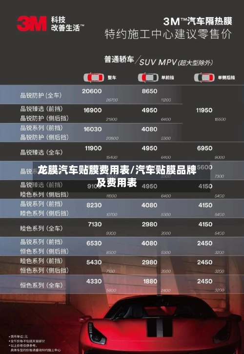 龙膜汽车贴膜费用表/汽车贴膜品牌及费用表-第1张图片