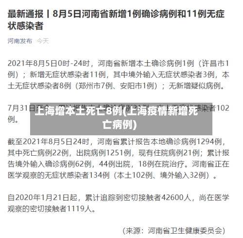 上海增本土死亡8例(上海疫情新增死亡病例)-第1张图片