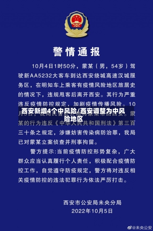 西安新增4个中风险/西安调整为中风险地区-第1张图片
