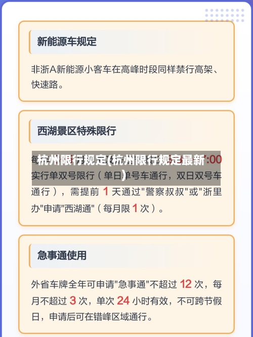 杭州限行规定(杭州限行规定最新)-第2张图片
